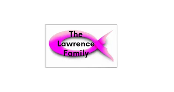 Pink fish logo with "The Lawrence Family".