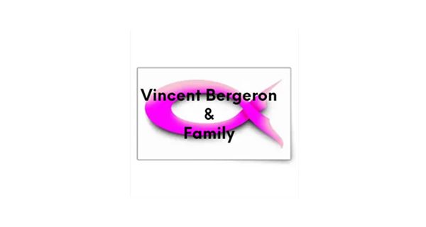 Vincent Bergeron & Family logo with fish.