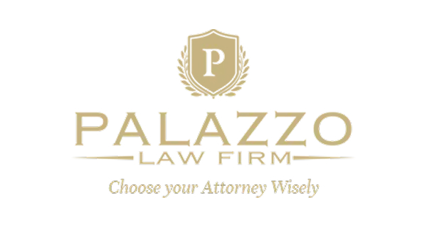 Palazzo Law Firm logo and slogan.