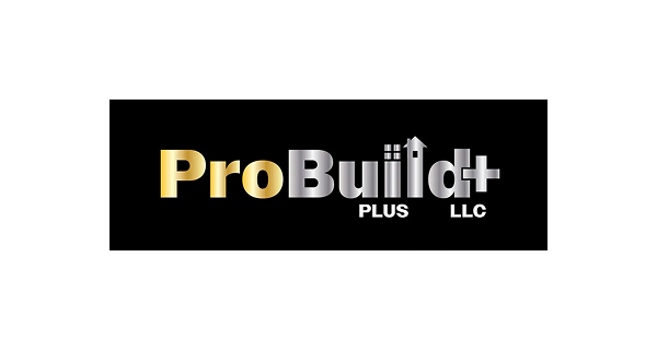 ProBuild Plus LLC logo on black background.