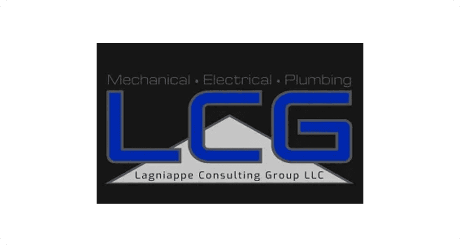 LCG logo with mechanical, electrical, plumbing text.