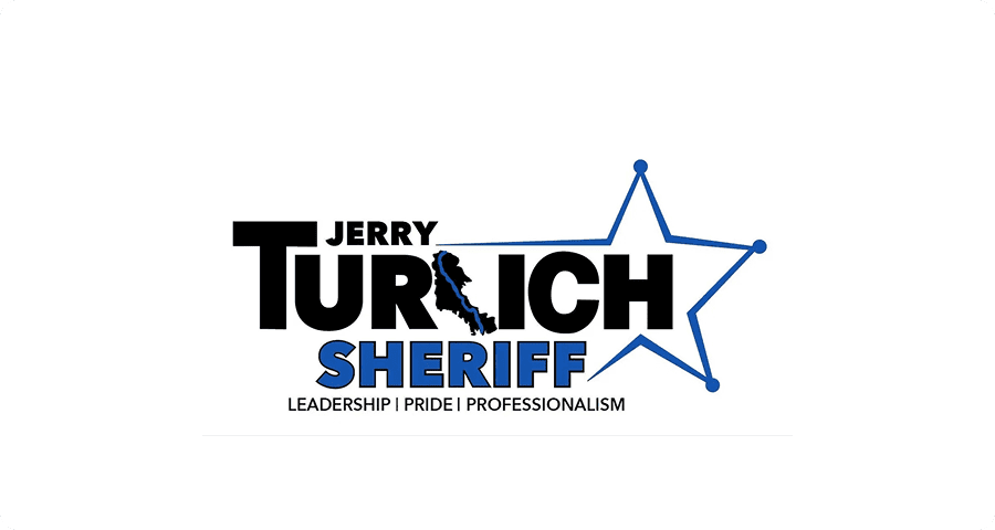 Sheriff campaign logo with star and text.